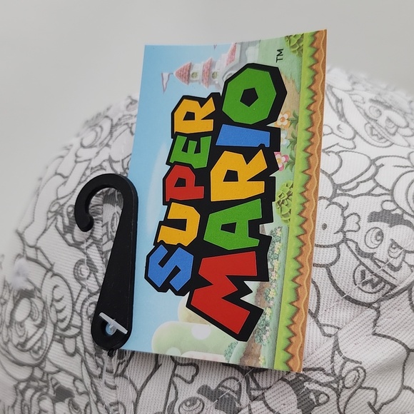 Nintendo Super Mario Snapback Adjustable Hat Cap Red White OS Fits Most - Picture 9 of 15